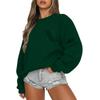 Women's Casual Fashion Round Neck Long Sleeve Sweatshirt With Pockets