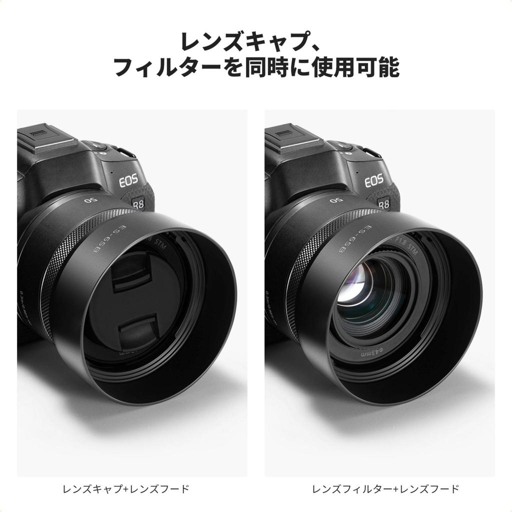 Concept Lens Hood Compatible Bayonet Type for Canon RF 50mm STM Prevents direct light Improves image quality Camera accessories Scratch resistant