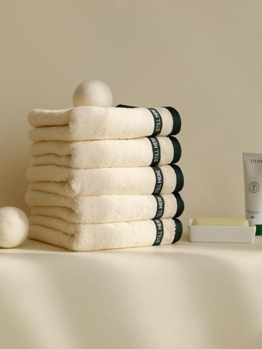 STILL HERE 200g Pure Cotton Hotel Towel 5P brown