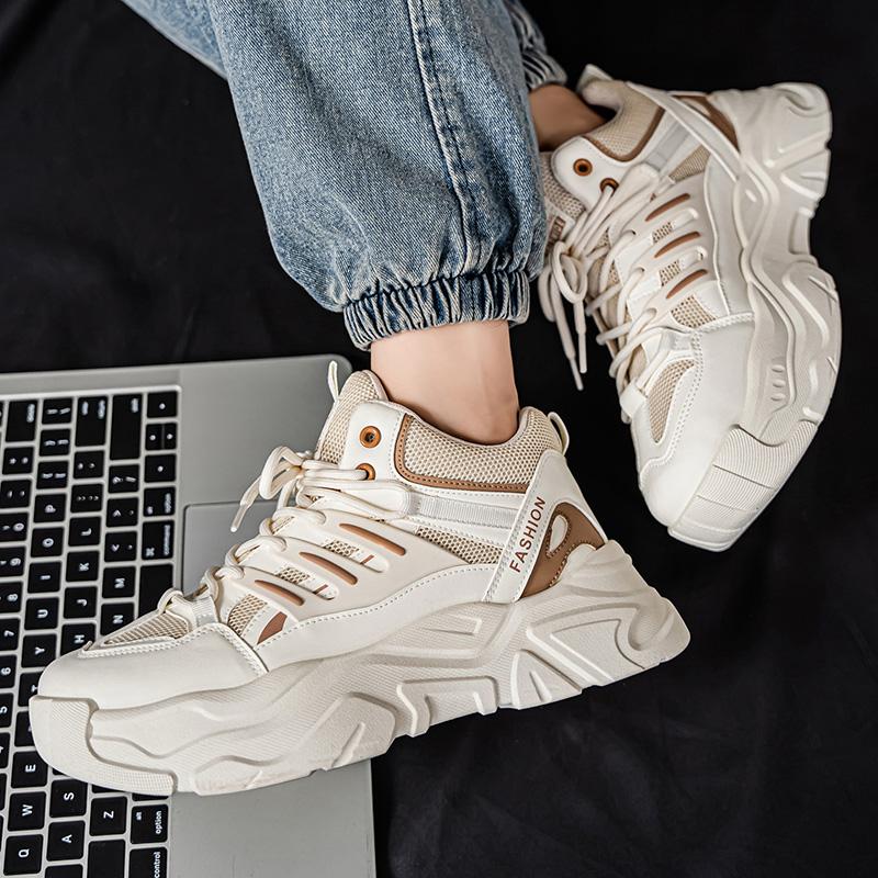 New Men's Fashion Casual Low Top Sports Shoes Students Thick Sole Comfortable Sneakers Boys Male Classic Breathable Basketball Shoes