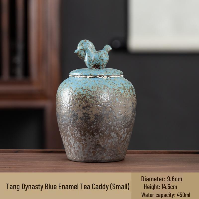 Chinese Ceramic Tea Canister: Small/Large Sealed Storage Jar for Pu'er Tea with Logo Printing