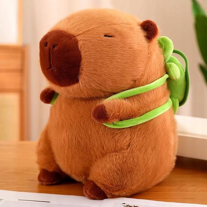 Xxl maskotka przytulanka kapibara capybara z plecakiem 40cm