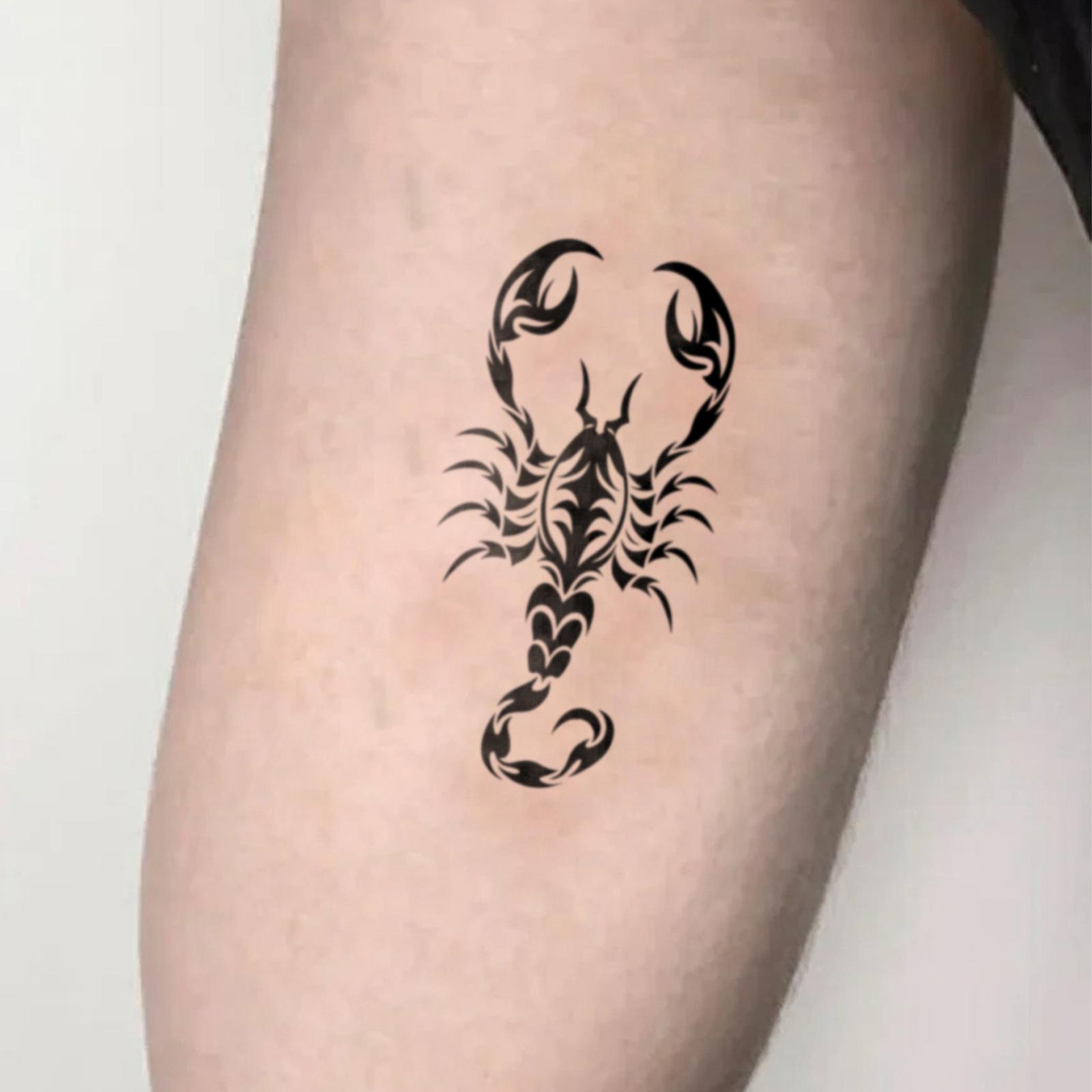 Glow Makeup Unisex Dark Advanced Sense Y2k Personality Domineering Scorpion Men's Tattoo Sticker Waterproof