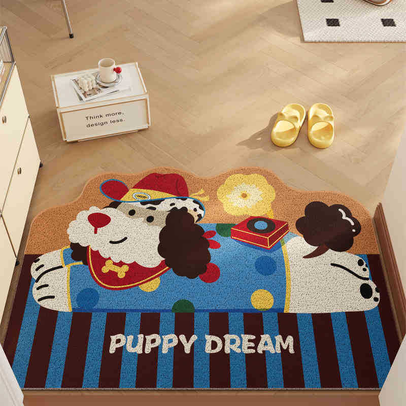 Mengqu Cartoon Home Floor Mat, The Entrance Can Be Cut And Easy To Take Care Of, Silk Ring Floor Mat, Household Scraping Mud Rubbing Soil