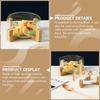 1 Pcs. Glass Kitchen Creative Kitchen Mixing Salad Bowl for Pasta Bowl for Pasta Serving Bowl with Wooden Base | Bowls