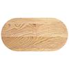 VidaXL Table Top 80x40x2 Cm Solid Oak Wood Oval, Coffee Table Top, Replacement Table Top, 4009061