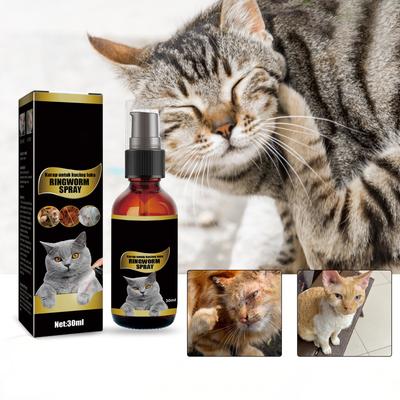 30ml Pet Skin Care Spray, Cat Ringworm Treating Dermatitis Eczema Remove Cat Itching Relief Spray