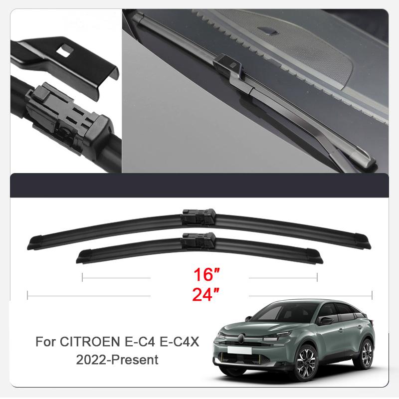 2PCS Car Blade Windshield Wiper For CITROEN C3 AIRCROSS C4 PICASSO C5X C5 AIRCROSS DS3 DS4 DS7 E-C4 E-C4X Windshield Rubber