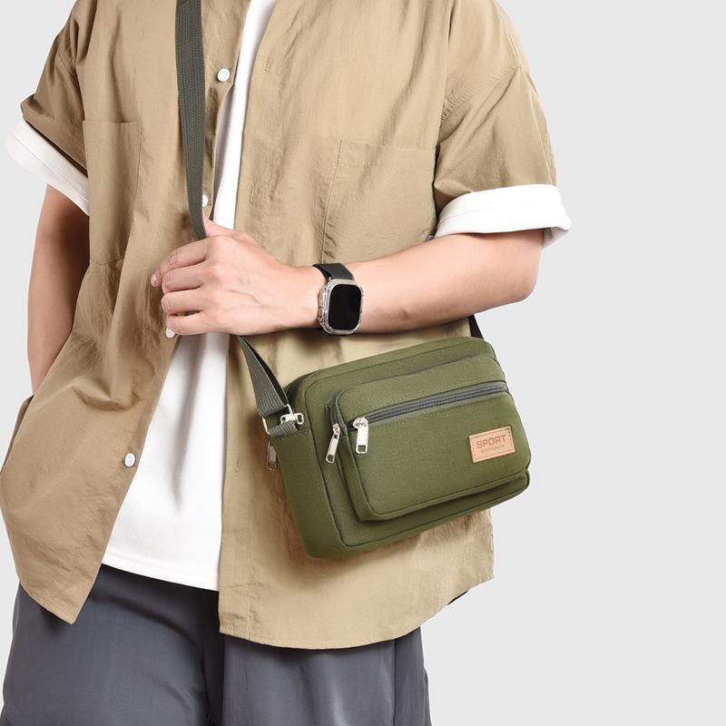 Men's Canvas Waist Bag - Durable Outdoor Sports Pack with High Capacity (Multifunctional Phone Purse for Running/Hiking)