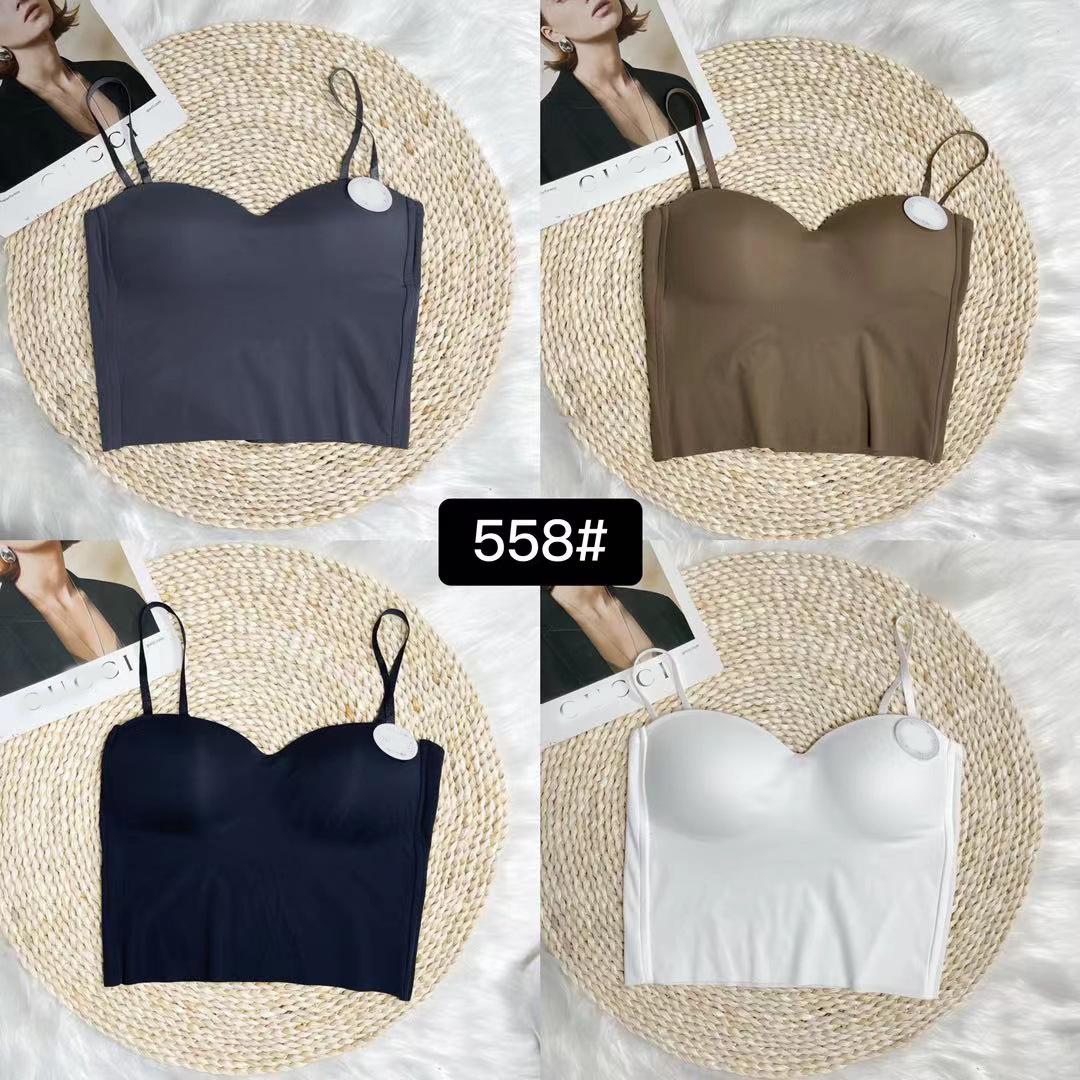 Women s Ice Silk Camisole Vest with Chest Pads - Breathable, Lightweight Summer Top Standard (80-115)