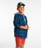 LL Bean Flannel Big Size Deep 1000144173 Kids' Fleece-Lined Shirt/Hoodie, Plaid, Kids, 8, Red,