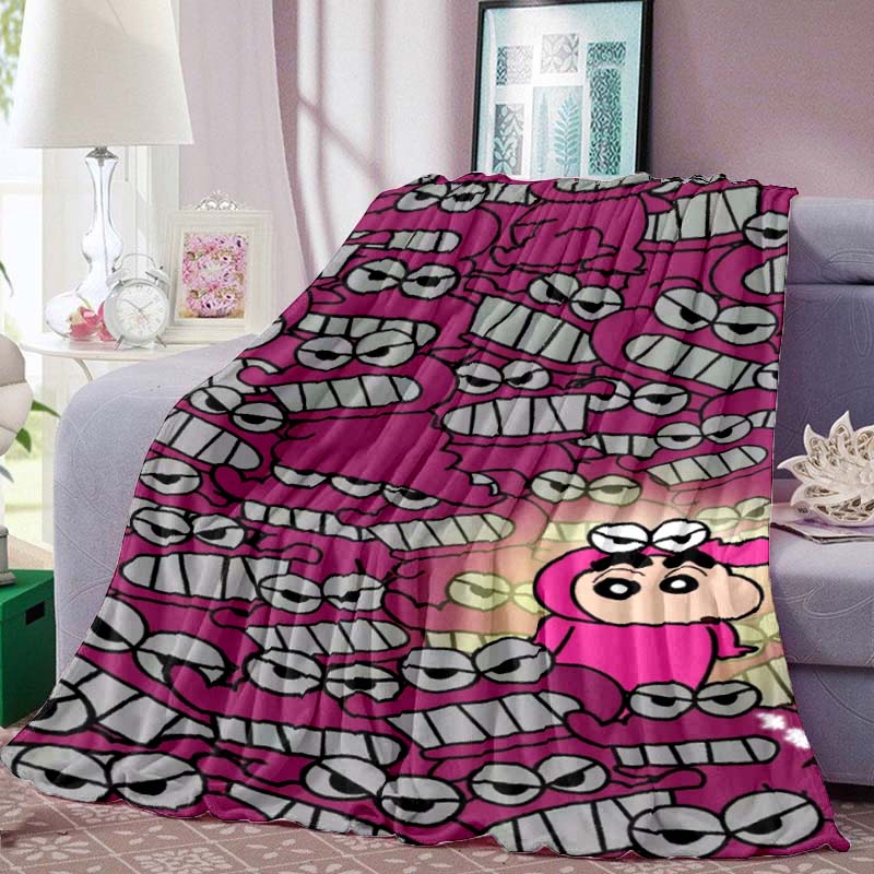 This Crayon Shin-chan Cartoon Blanket Is Made of Warm and Comfortable Flannel and Is Suitable for Bedrooms, Sofas, Beds, Chairs,