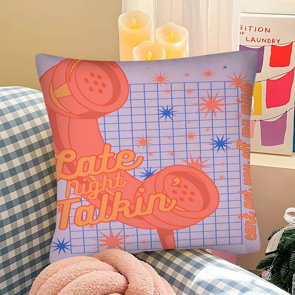 1PC H-Harris Styles Lyrics Art Retro Print  Pillow Case Square Pillow Bedroom Sofa Leisure Car Living Room Home Decoration