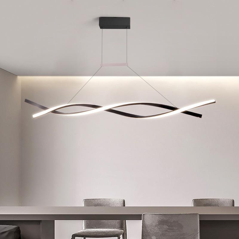 Minimalist LED Chandelier for Dining Room Modern Geometric Kitchen Pendant Light Simple Home Decor Hanging Light Fixture