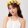 6/7/10 Heads Sun Flower Ring Wire&Cloth Hair Hoop Sun Flower Headband  Women Girl Birthday Favor