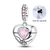 925 Silver Pink Series Dessert Cake Heart Camera Charms Beads For Women Fit Bracelet DIY Birthday Jewelry Gift