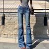 VIONA Retro American Low Waist Straight Leg Jeans Women's Slimming Stylish Casual Cotton Blend Deep Washed Daily Wear