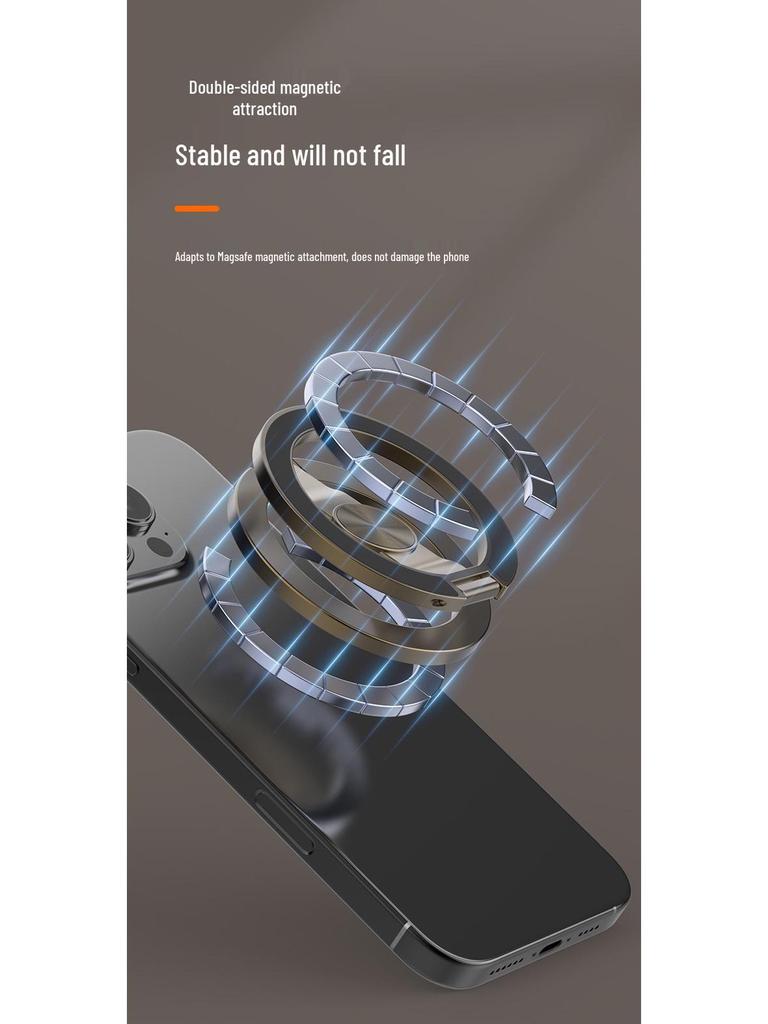 Rotating Magnetic Phone Holder Stand - Double-Sided, Foldable, Desktop Support for Relaxed Use