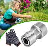 Garden Hose To Mini Power Washer Adapter 3/4'' GHT To 1/4'' Quick Connector Stainless Steel Car Washing Nozzle & Hose Attachment