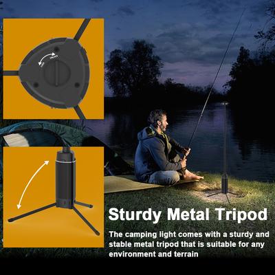 LED Camping Light Retractable Tripod Light Portable 10800mAh Rechargeable Work Lamp with Rotatable