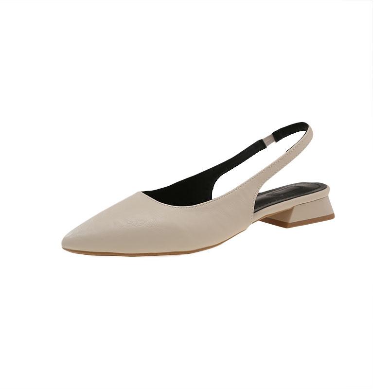 Fashion Luxury Elegant Fashion Patent Leather Pointed Toe Women Pumps Elegant Low Heels Sandals Casual Dress Street Style Shoes