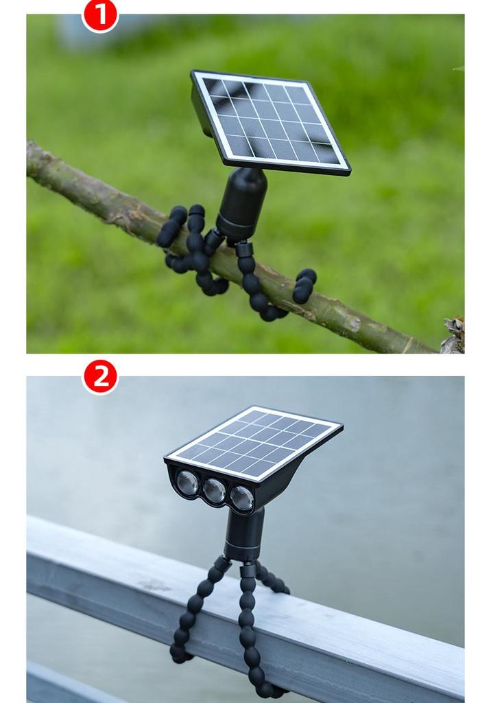 New Solar Octopus Clip Lamp: Outdoor Garden Courtyard & Home Spotlight