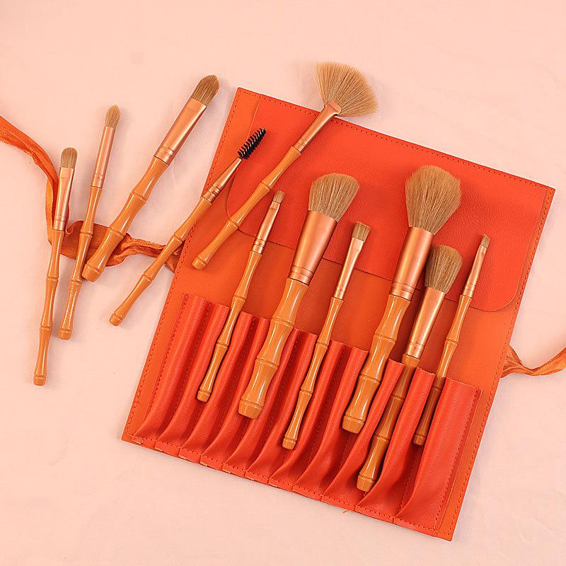 Bambus Make-up Pinsel Set Mit Weichen Borsten 12 Stück Rouge Und Puder Pinsel Make-up Werkzeuge