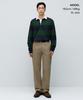MUSINSA STANDARD Relaxed Striped Rugby Shirt [Navy/Green]