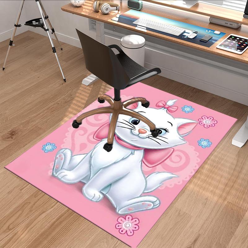 Pink Bow Kitty Cat Carpet For Playroom Bedroom Living Room Sofa Home Decorkids Game Area Rug Nonslip Floor Mat
