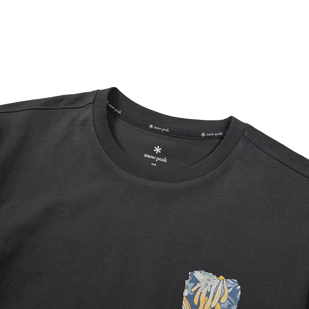 [Snowpeak] Kids Tropical Graphic Short Sleeve T-shirt Dark Charcoal (S24MKFTS91)