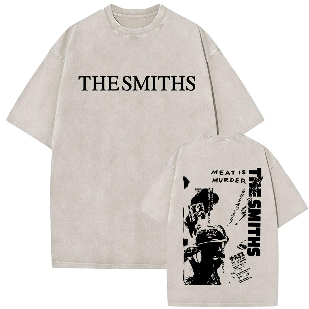 Rock Band The Smiths Louder Vintage Washed Tshirt Alternative s Indie Morrissey T Shirt The Queen Is Dead Tshirts Unisex