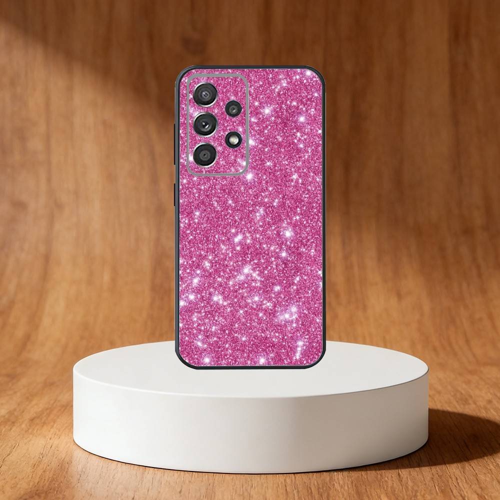 White Gold Purple Pink Glitter Phone Case For Samsung S25,S24,S21,S22,S23,S30,Ultra,S20,Plus,Fe,Note,10,9,5G Black Cover