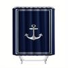 1Pc Ocean Anchor Winter Bathroom Curtain Digital Print Polyester Shower Curtain No-Hole Bathroom Partition Curtain