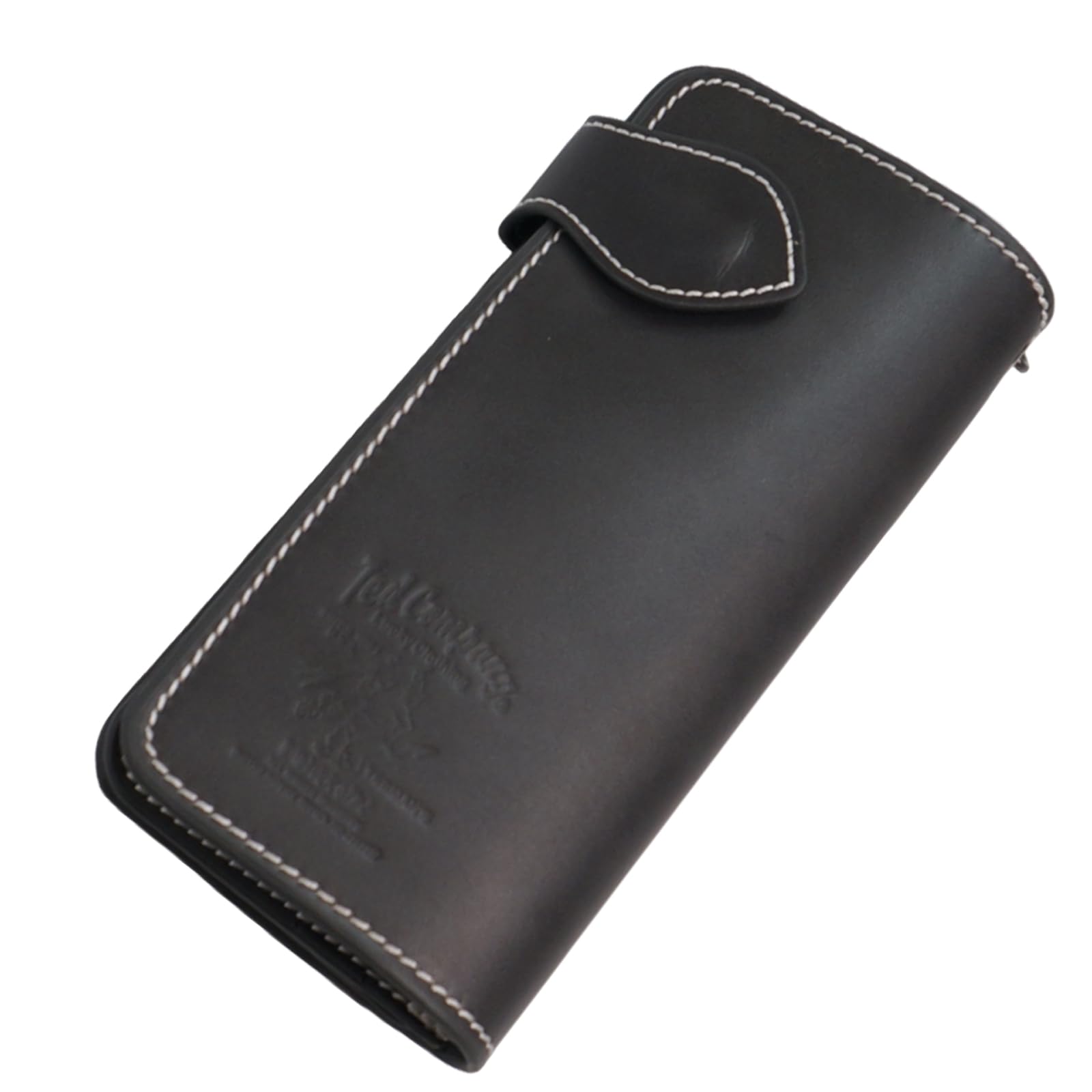 

Tedman Emblem-Engraved Leather Long Wallet for Men, TEDMANS tdw-270 (Black)