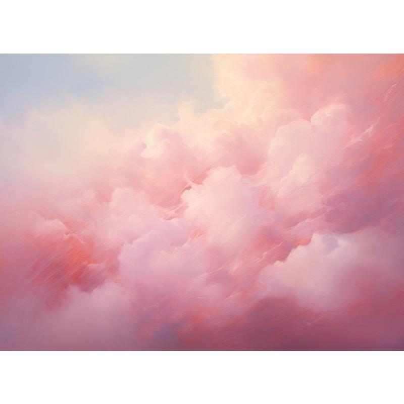 

Пастельно-розовые фиолетовые облака закат небо масляная живопись постеры и принты печать на холсте ретро настенная живопись картина для домашнего декора 21cm×30cm NoFrame