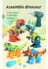 Boy's Dinosaur Building Set with Electric Drill and Nuts