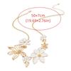 Drip Oil Trendy Floral Necklace Vintage Women Pendant Necklace Flower Collarbone Chain  Daily Wear