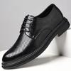 Summer Hollow Business Dress Leather Shoes Men's Inner Height Increase Men's Shoes Casual Wedding Shoes Men's Shoes Height Increase Shoes
