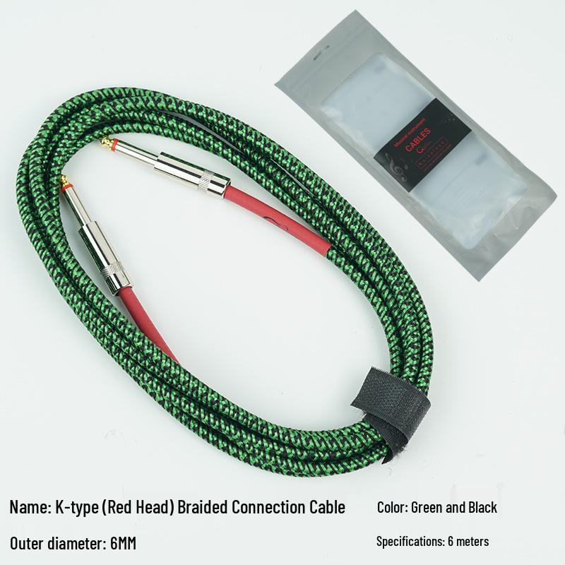 Noise Reduction Electric Guitar Cable - 3m, 6m, 10m Options: Bass Series & Effect Pedal Connection