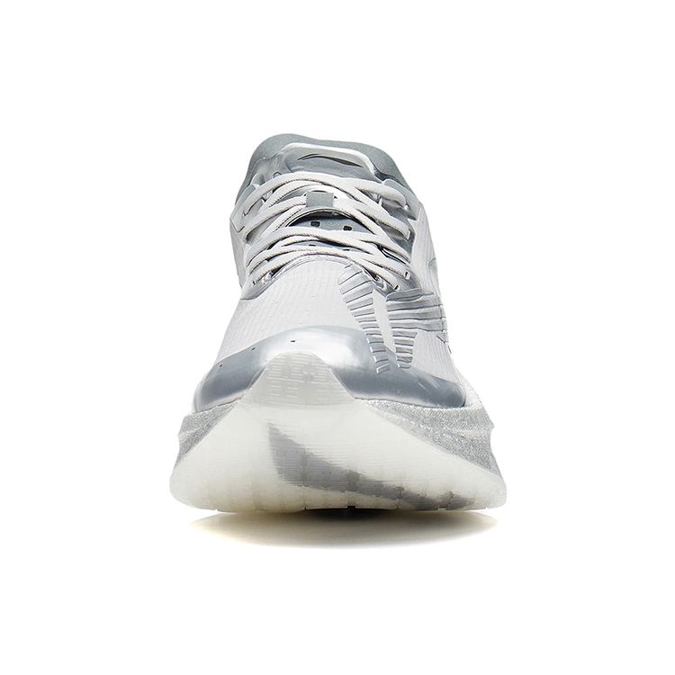 Li Ning Absolute Shadow Material Absorbție Șoc Anti-Alunecare Rezistent la Uzură Respirabil Pantofi de Alergare cu Top Scund Bărbați sneaker Argintiu ARRS001-7