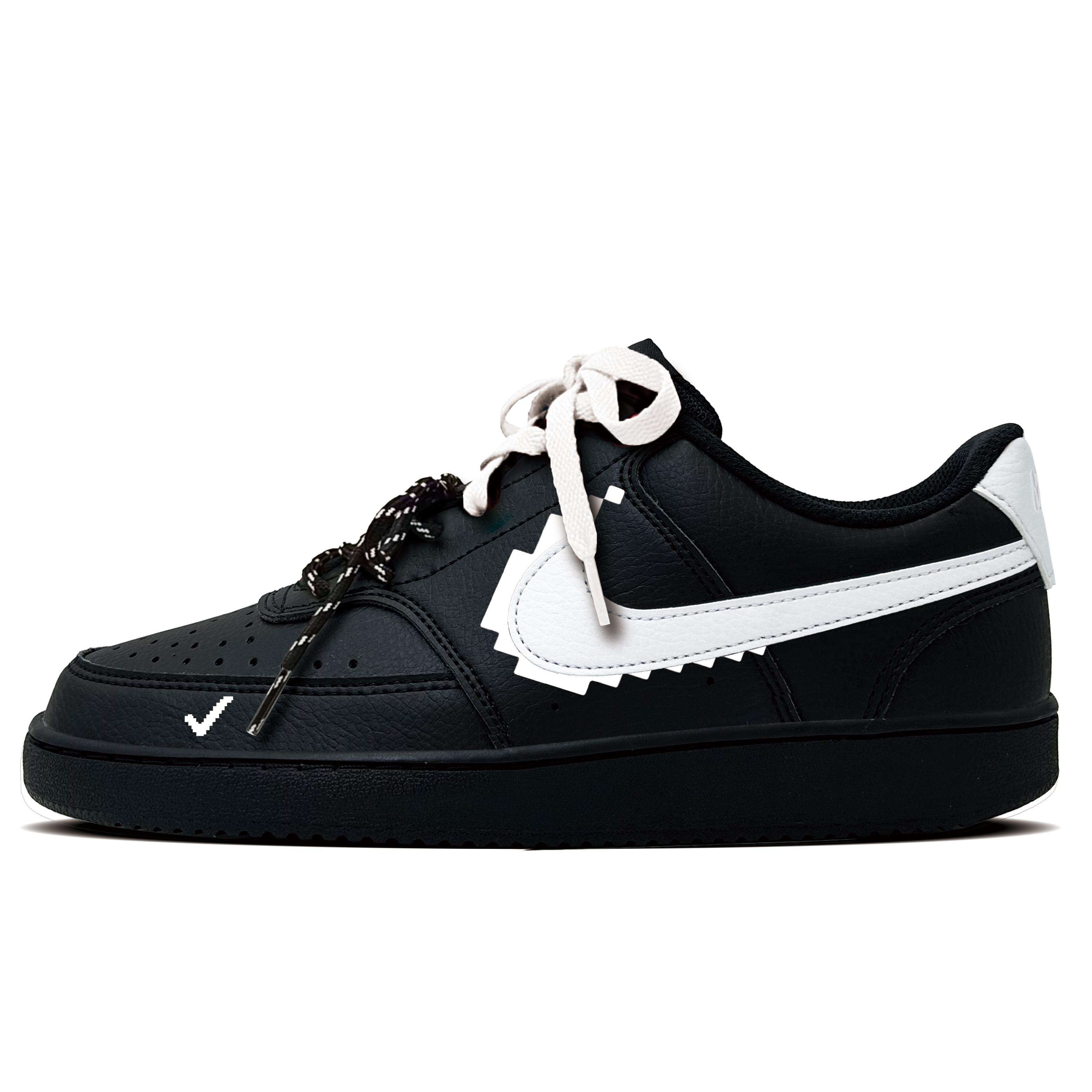 

Nike Court Vision 1 Serrated Synthetic Leather Abrasion Resistant Abrasion Resistant Low top Skateboard Shoes Men s FZ0630-010(Team1081-) 40