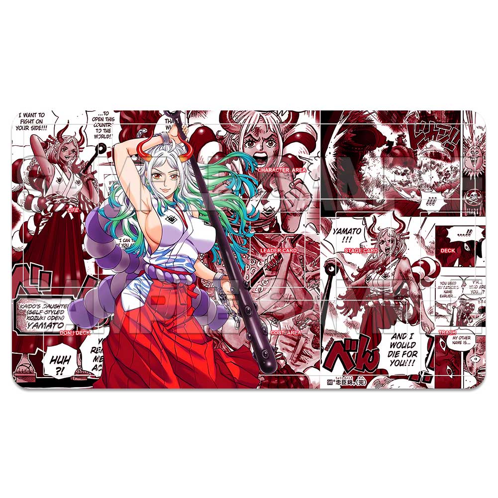 OPCG One Piece Playmat Luffy Law Zoro Ace Perona Trading Card Game Mat Dedicated Card Play Against Table Mat