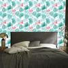Tropical Leaves Flamingos Wallpaper for Living Room and Bedroom 50x1000