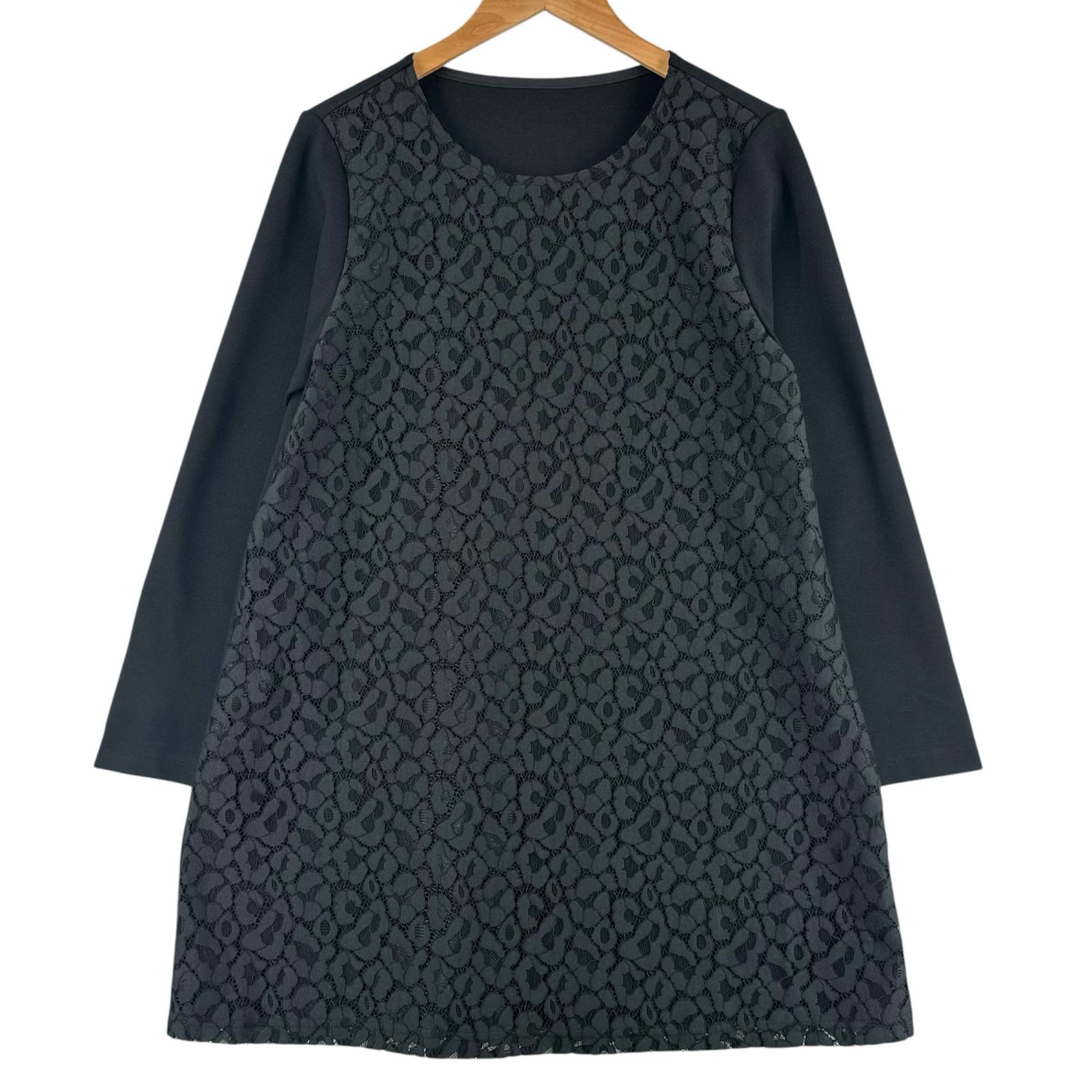 CORDIER Floral and botanical Tunic black Women 42 race used