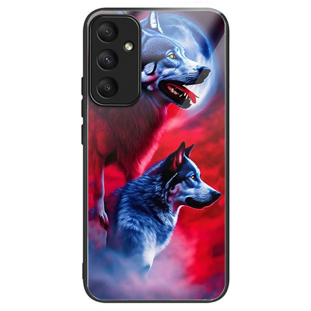 For Samsung Galaxy S25 Case Tempered Glass TPU Drop-Proof Phone Cover Pattern Printing