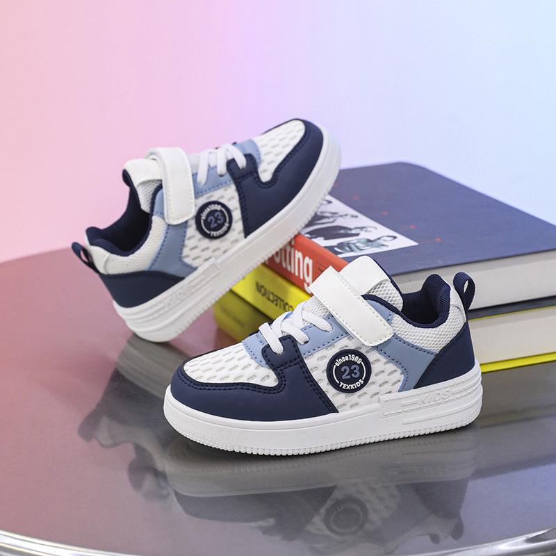 

Мальчиковая обувь Детская сетчатая дышащая маленькая белая спортивная обувь для детей среднего и старшего возраста Низкие кеды 38