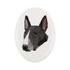 Bulterier, Bull Terrier - Geometric Tile with Photo and Inscription by Art-Dog Brand