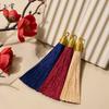 8Cm Pull Ring Gold Silk Threaded Cap Fringed Spike Polyester Fringed Antique Hanging Spike Bookmark Sachet Jewelry Accessories