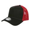 New Era 9FORTY Mesh Solid NewEra Baseball Cap with 99HeadwearShop Scarlet Free Size Men's Cap, Color, NE205, Sticker, Black/Red, Mesh, [Used]