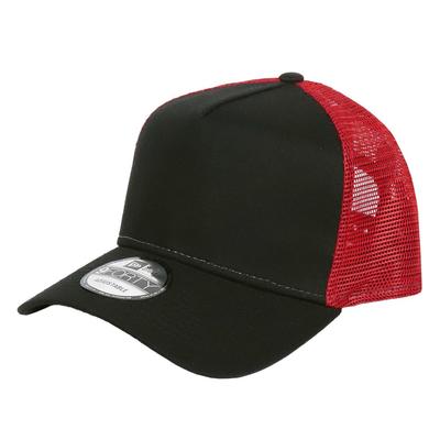 New Era 9FORTY Mesh Solid NewEra Baseball Cap with 99HeadwearShop Scarlet Free Size Men's Cap, Color, NE205, Sticker, Black/Red, Mesh, [Used]